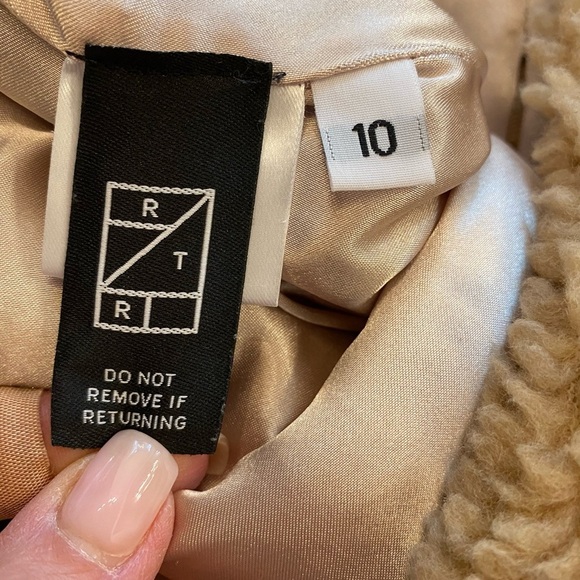 Aliette Women’s Sherpa Faux Fur Mini Skirt Tan Lined New w/o tag size 8 - Picture 10 of 16